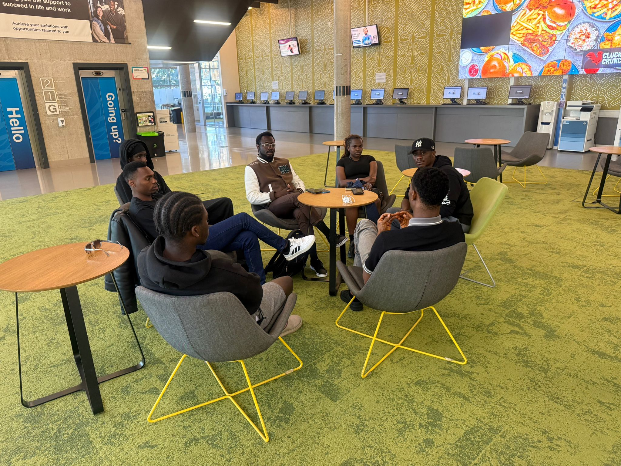 Students studying together